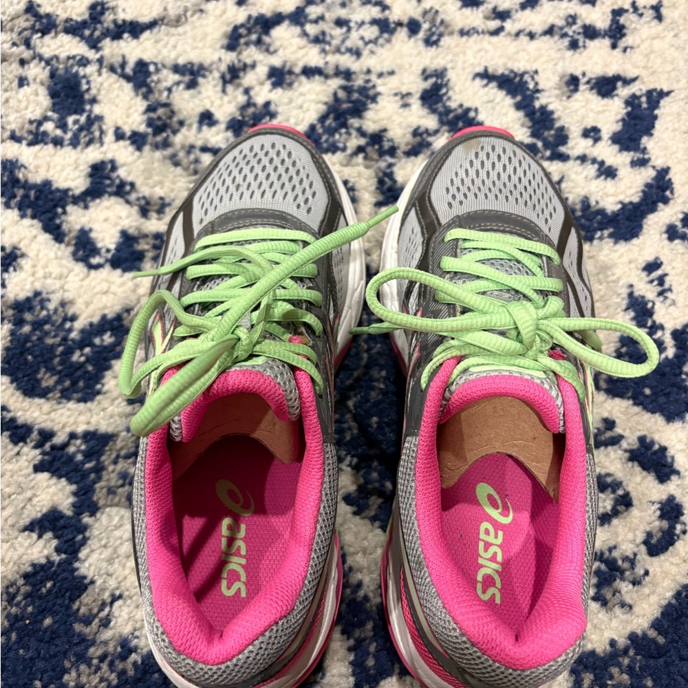 ASICS Gel-Kayano 22 Women’s Running Shoes Size 7 (EU 38) Gray/Pink/Green